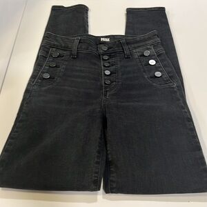 PAIGE - Charcoal Button-Fly Jeans,‎ Emmie skinny